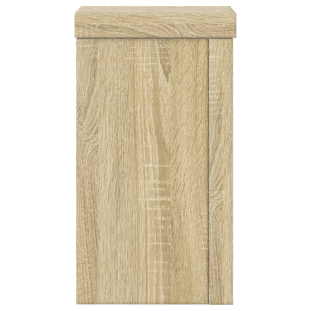 vidaXL Plantenstandaards 2 st 10x10x18 cm bewerkt hout sonoma eiken