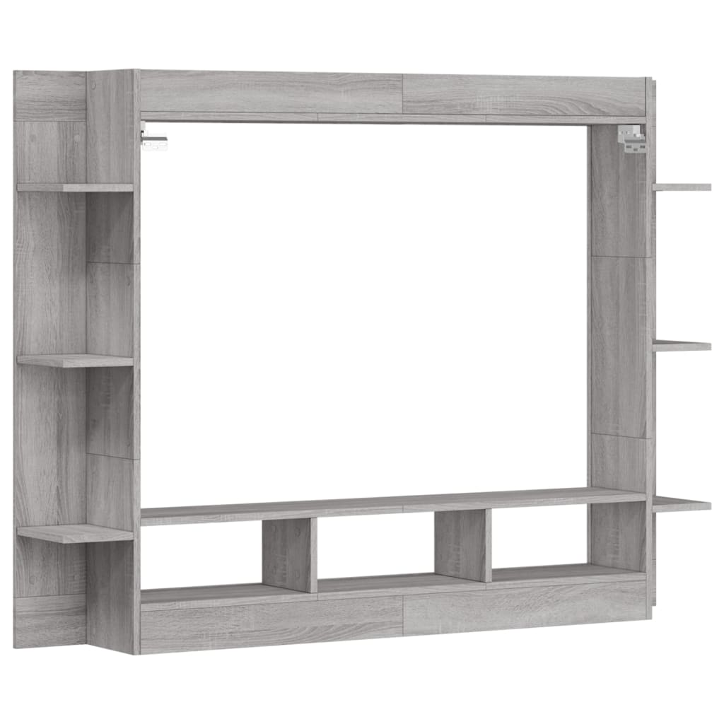 vidaXL Tv-meubel 152x22x113 cm bewerkt hout grijs sonoma eikenkleurig