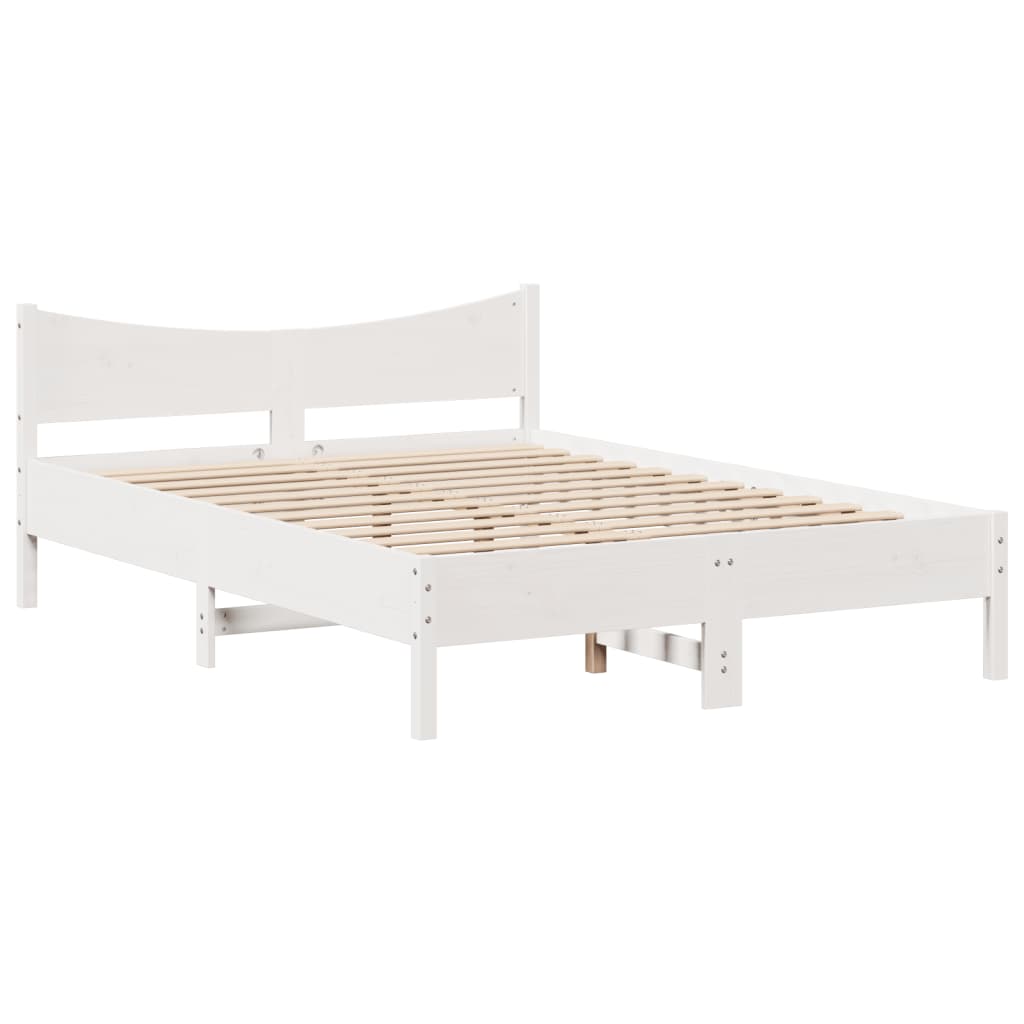 vidaXL Bedframe met lades massief grenenhout wit 160x200 cm