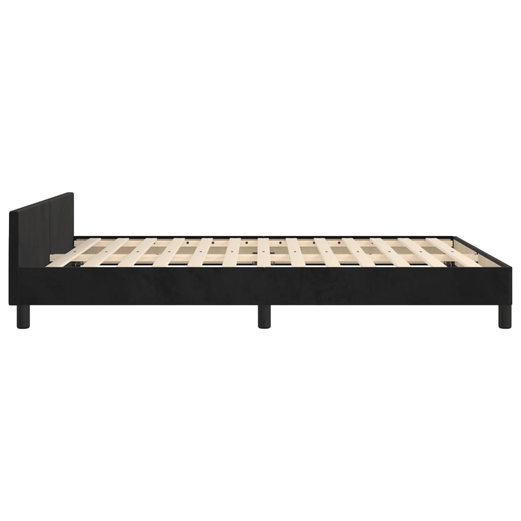 vidaXL Bedframe zonder matras 140x190 cm fluweel zwart