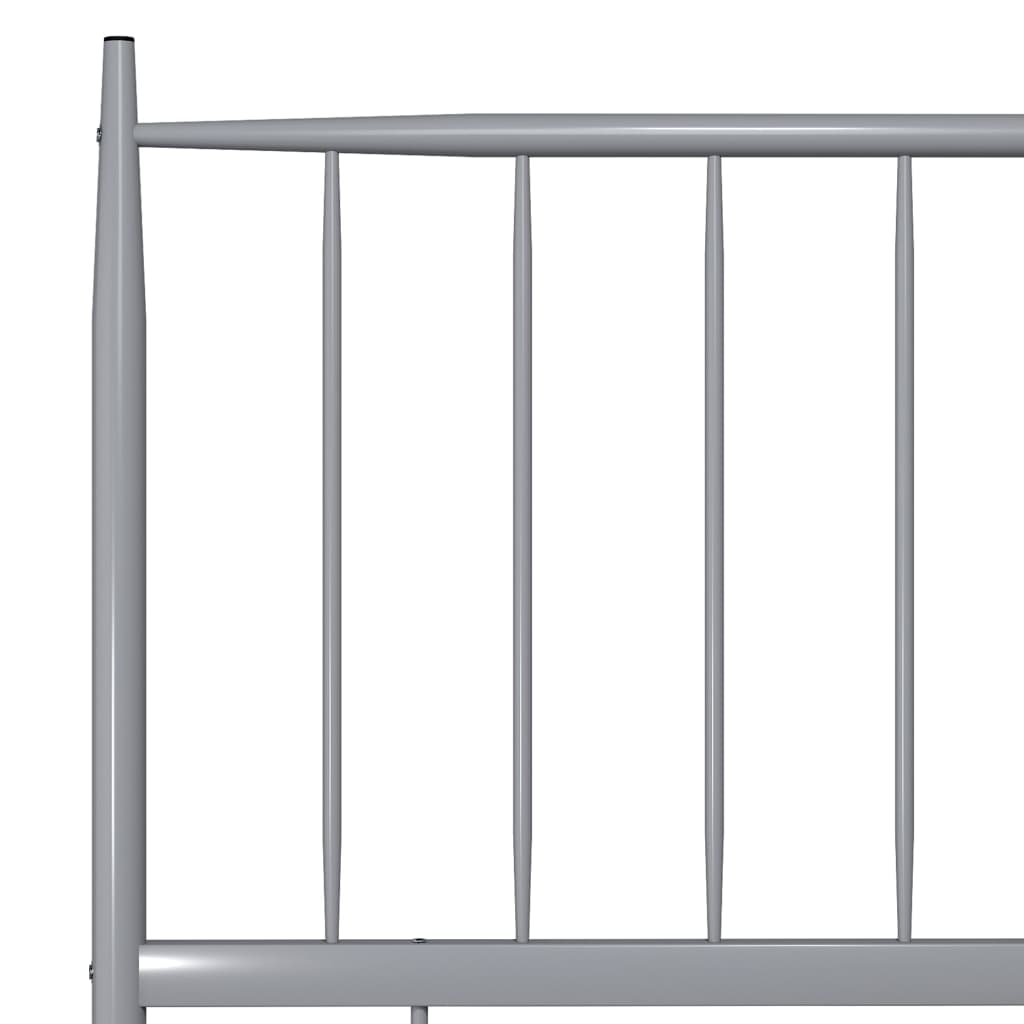 vidaXL Bedframe metaal grijs 140x200 cm