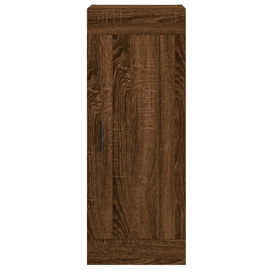 vidaXL Hoge kast 34,5x34x180 cm bewerkt hout bruin eikenkleur