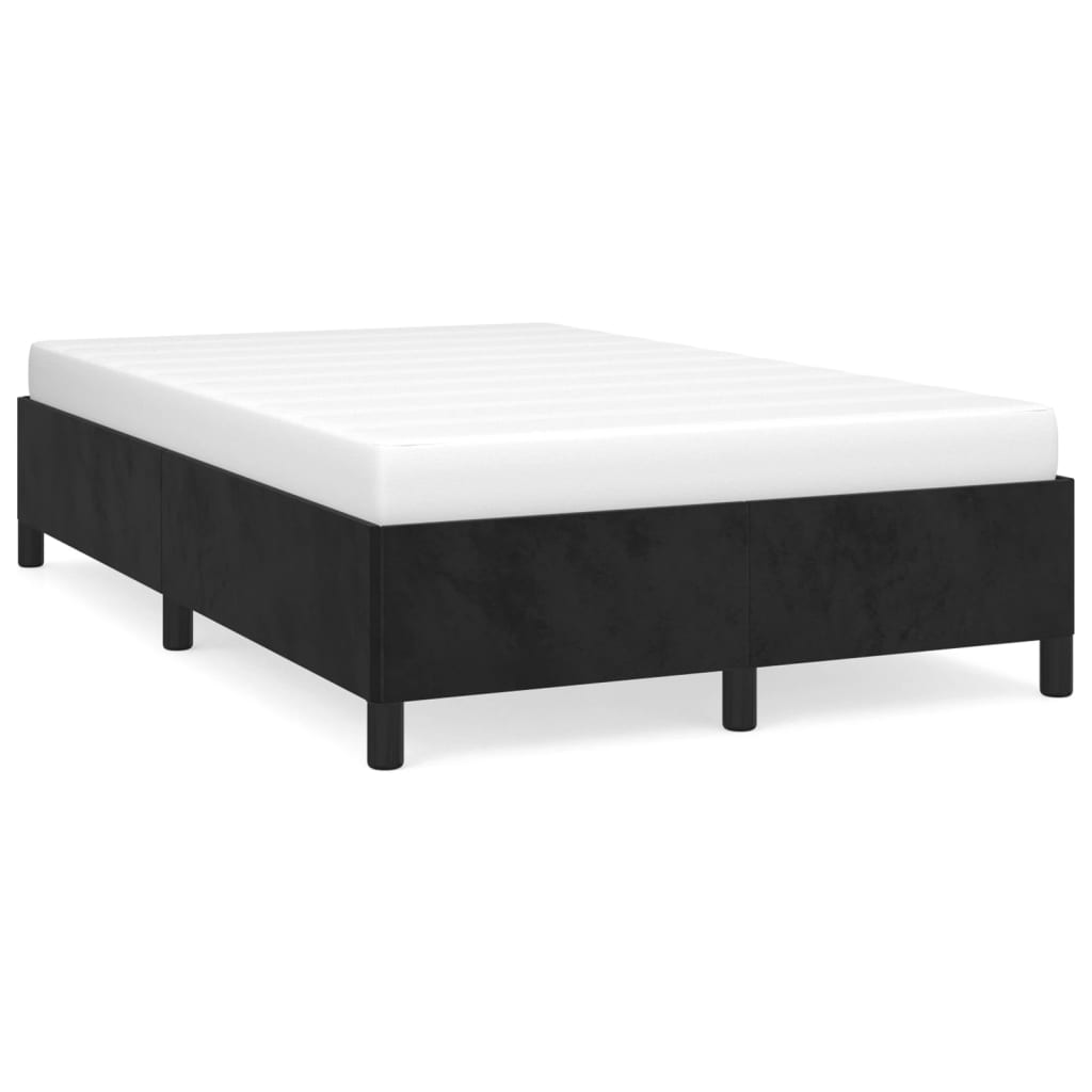 vidaXL Bedframe fluweel zwart 120x190 cm