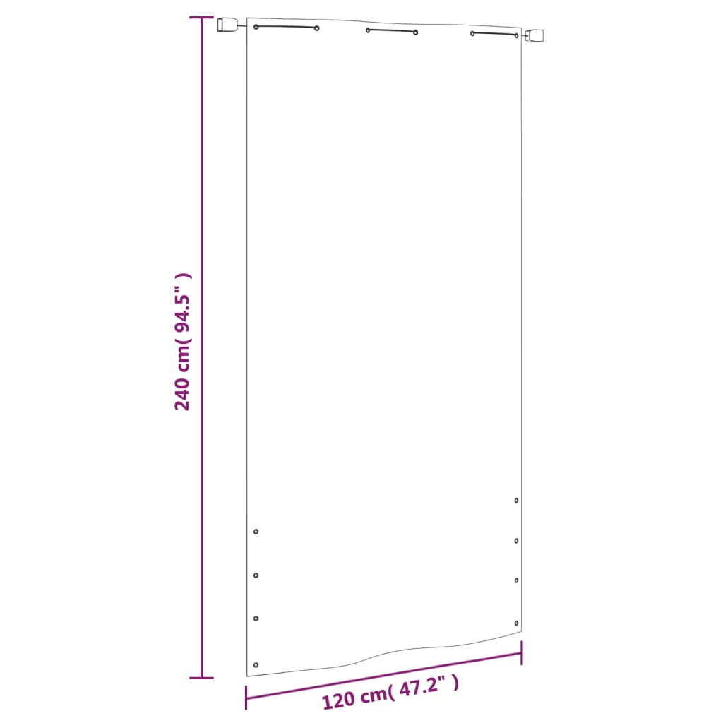 vidaXL Balkonscherm 120x240 cm oxford stof antracietkleurig