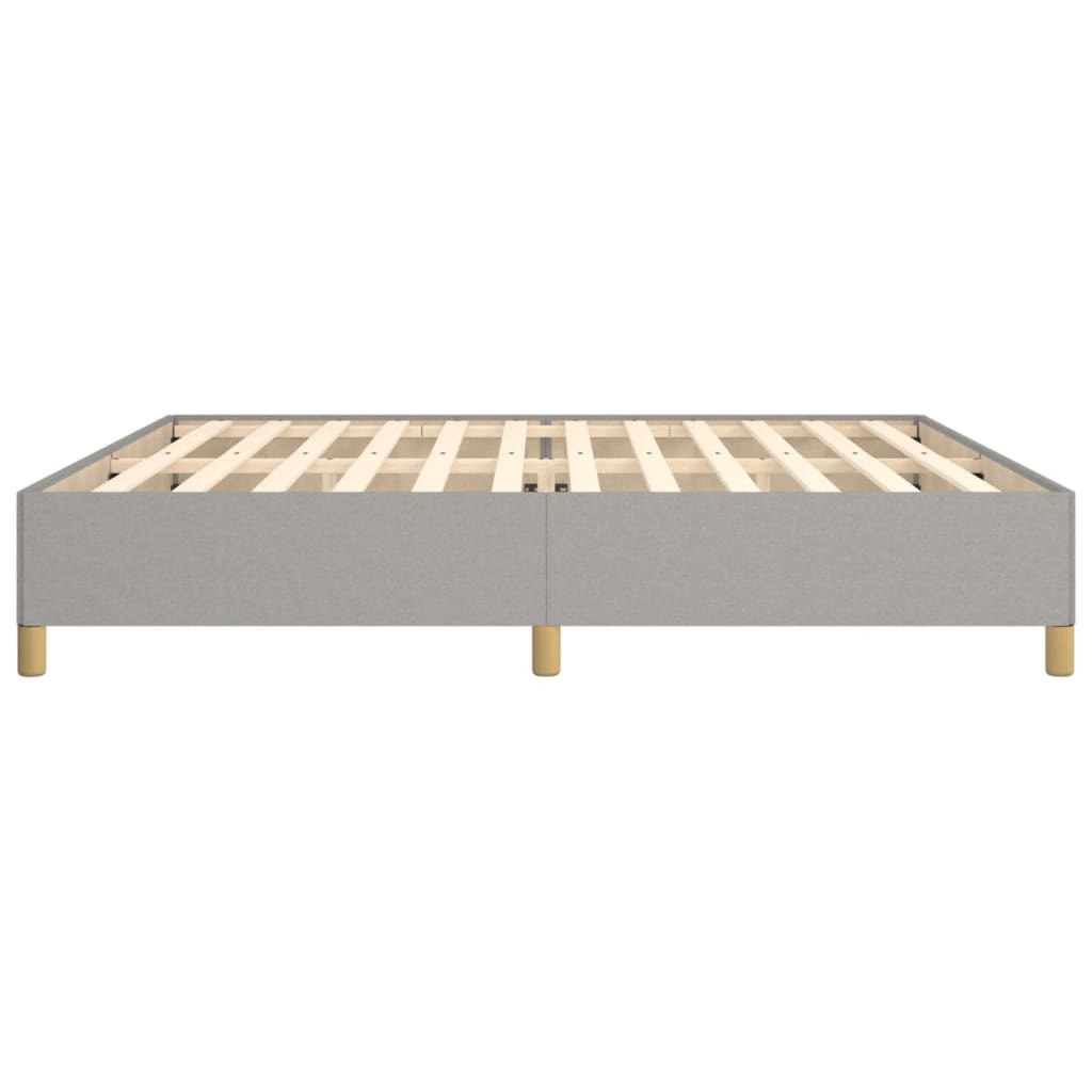 vidaXL Bedframe zonder matras stof lichtgrijs 200x200 cm