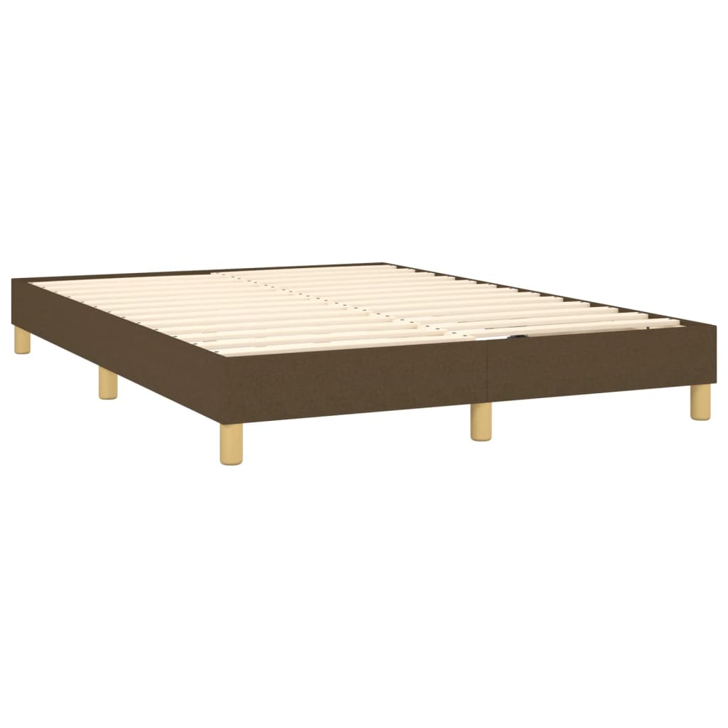 vidaXL Bedframe stof donkerbruin 140x190 cm