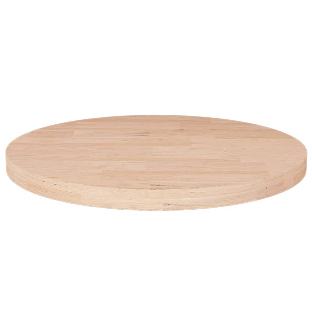 vidaXL Tafelblad rond Ø30x2,5 cm onbehandeld massief eikenhout