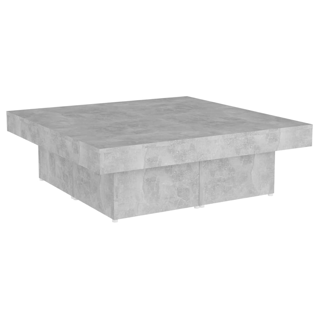 vidaXL Salontafel 90x90x28 cm bewerkt hout betongrijs