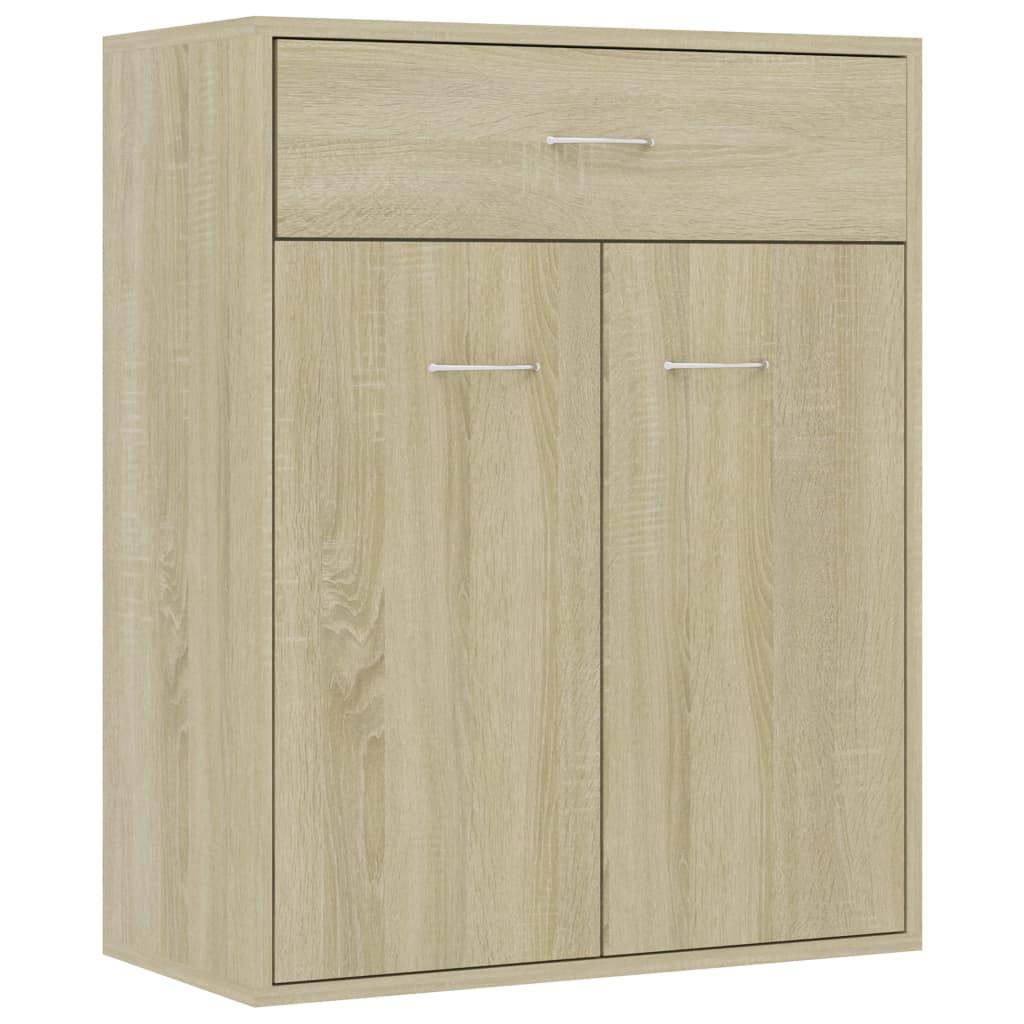 vidaXL Dressoir 60x30x75 cm bewerkt hout sonoma eikenkleurig