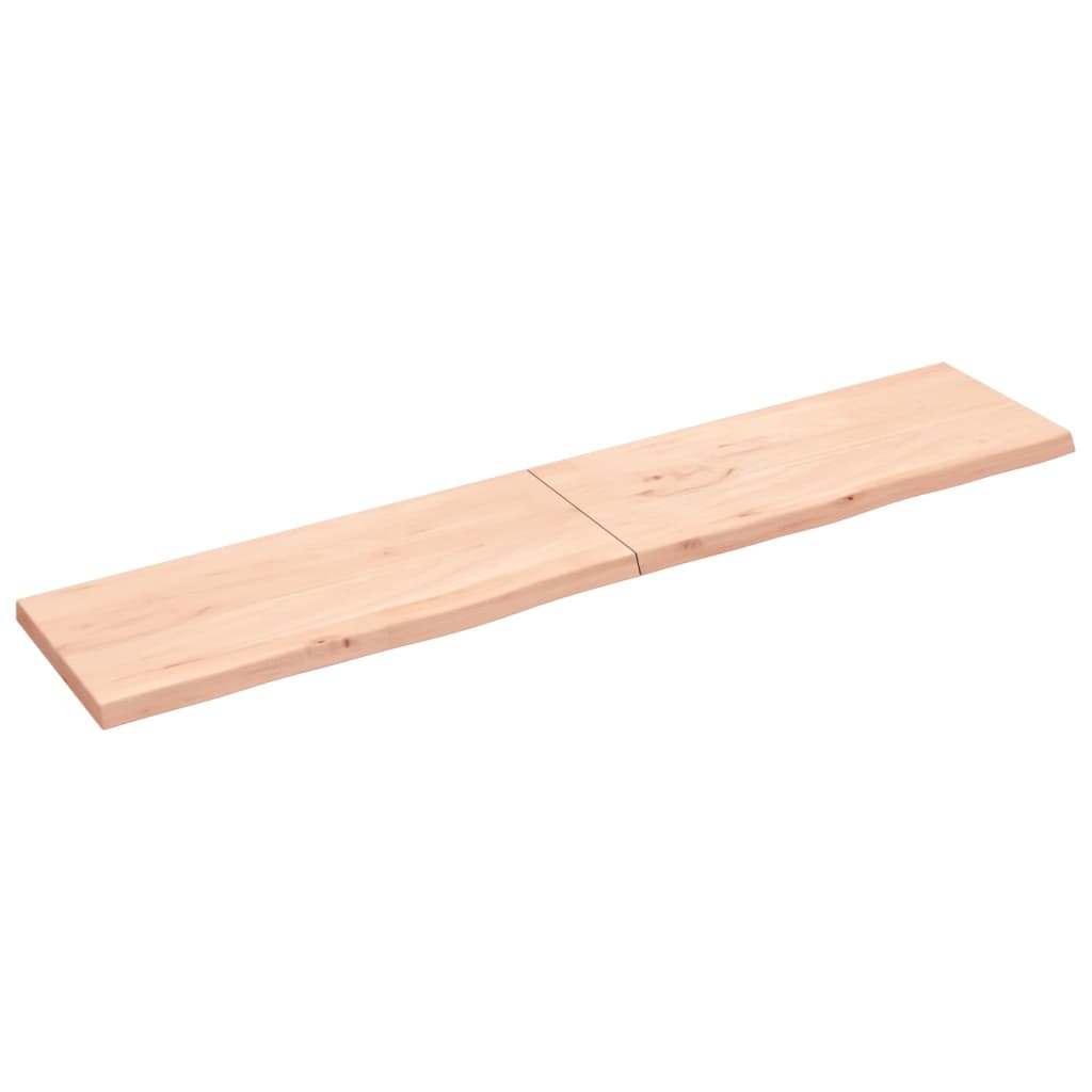 vidaXL Wandschap 200x40x(2-4) cm onbehandeld massief eikenhout