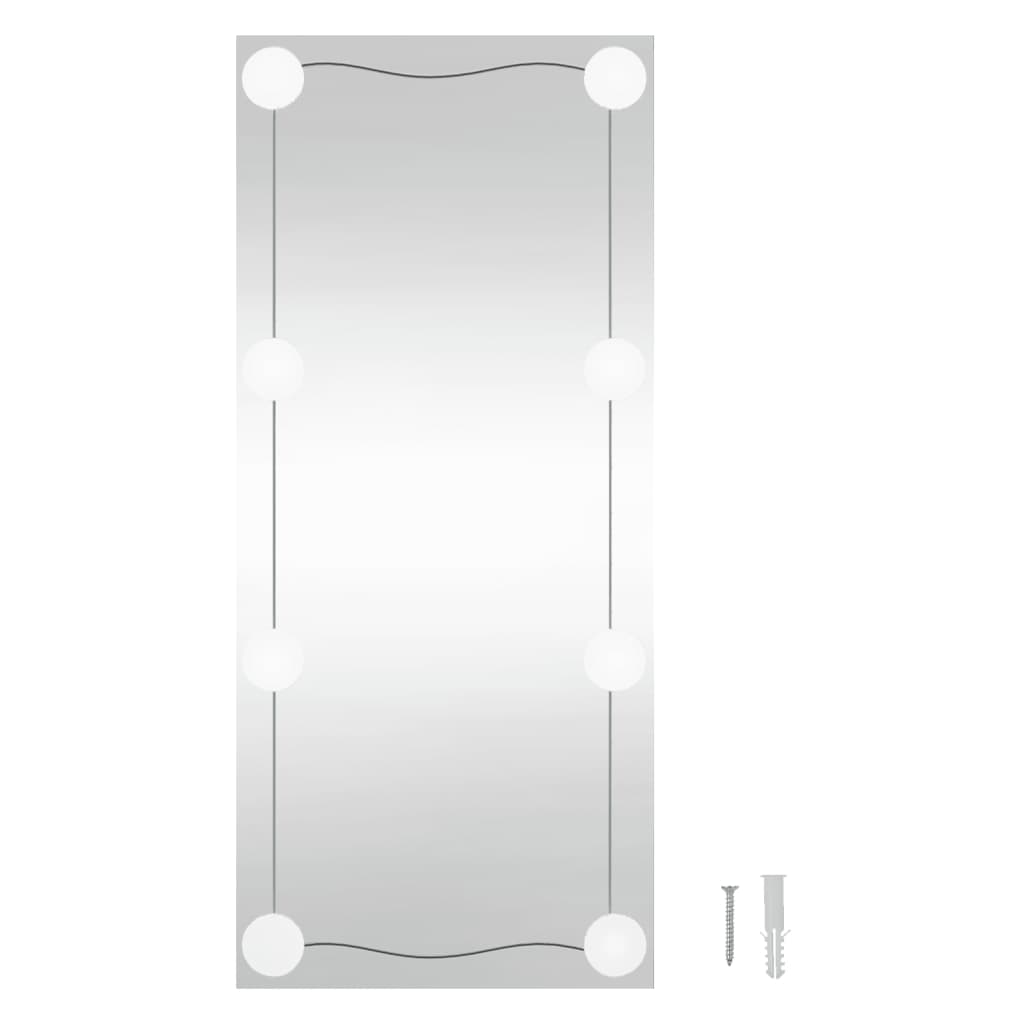vidaXL Wandspiegel met LED's rechthoekig 40x80 cm glas