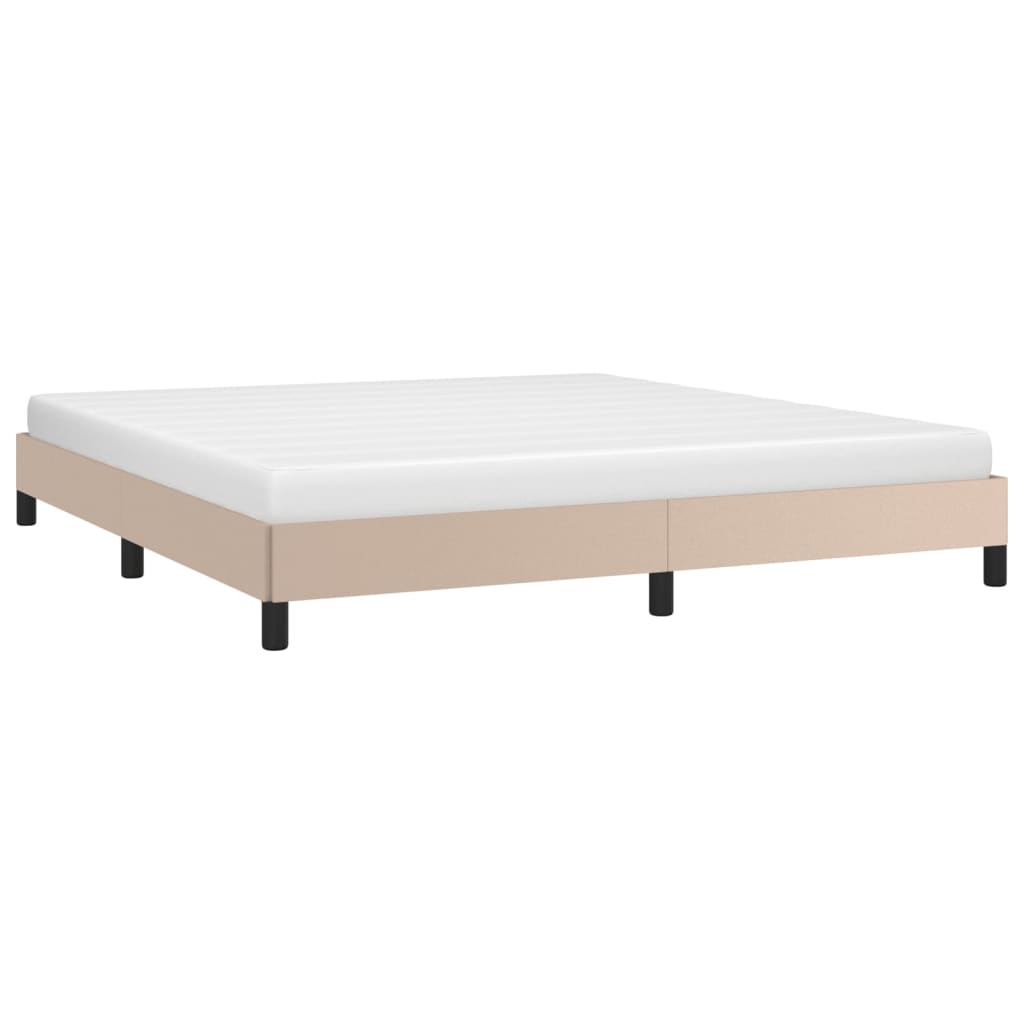 vidaXL Bedframe kunstleer cappuccinokleurig 180x200 cm