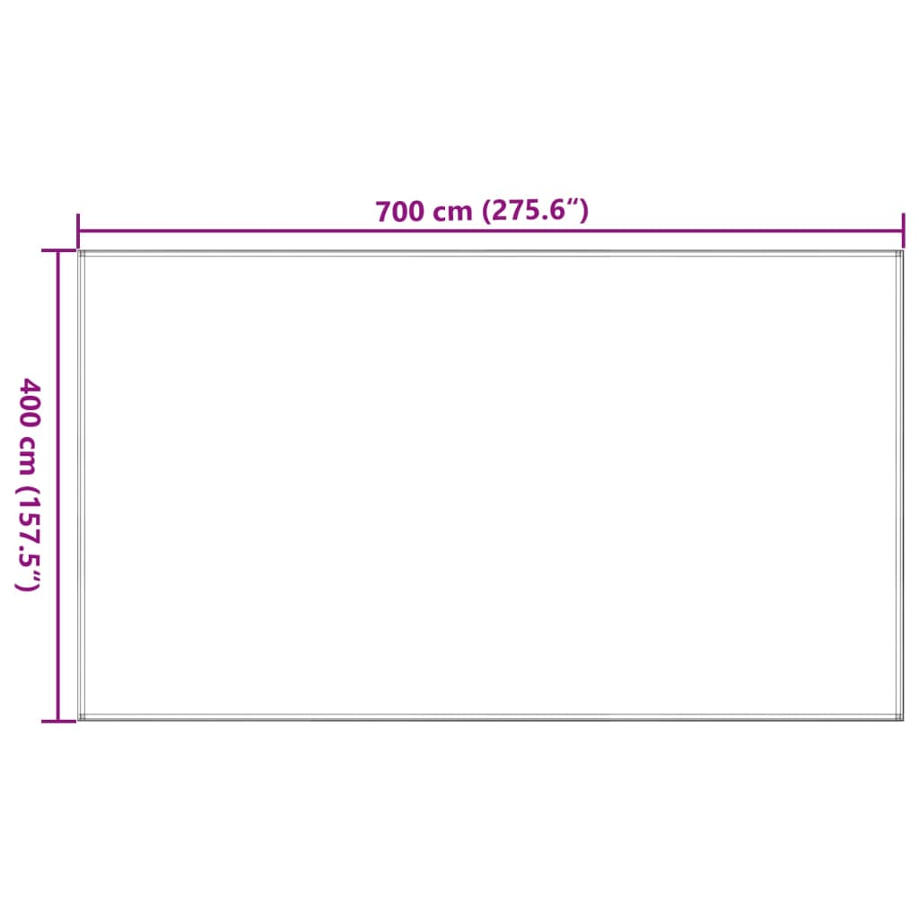 vidaXL Tenttapijt 400x700 cm HDPE lichtgroen