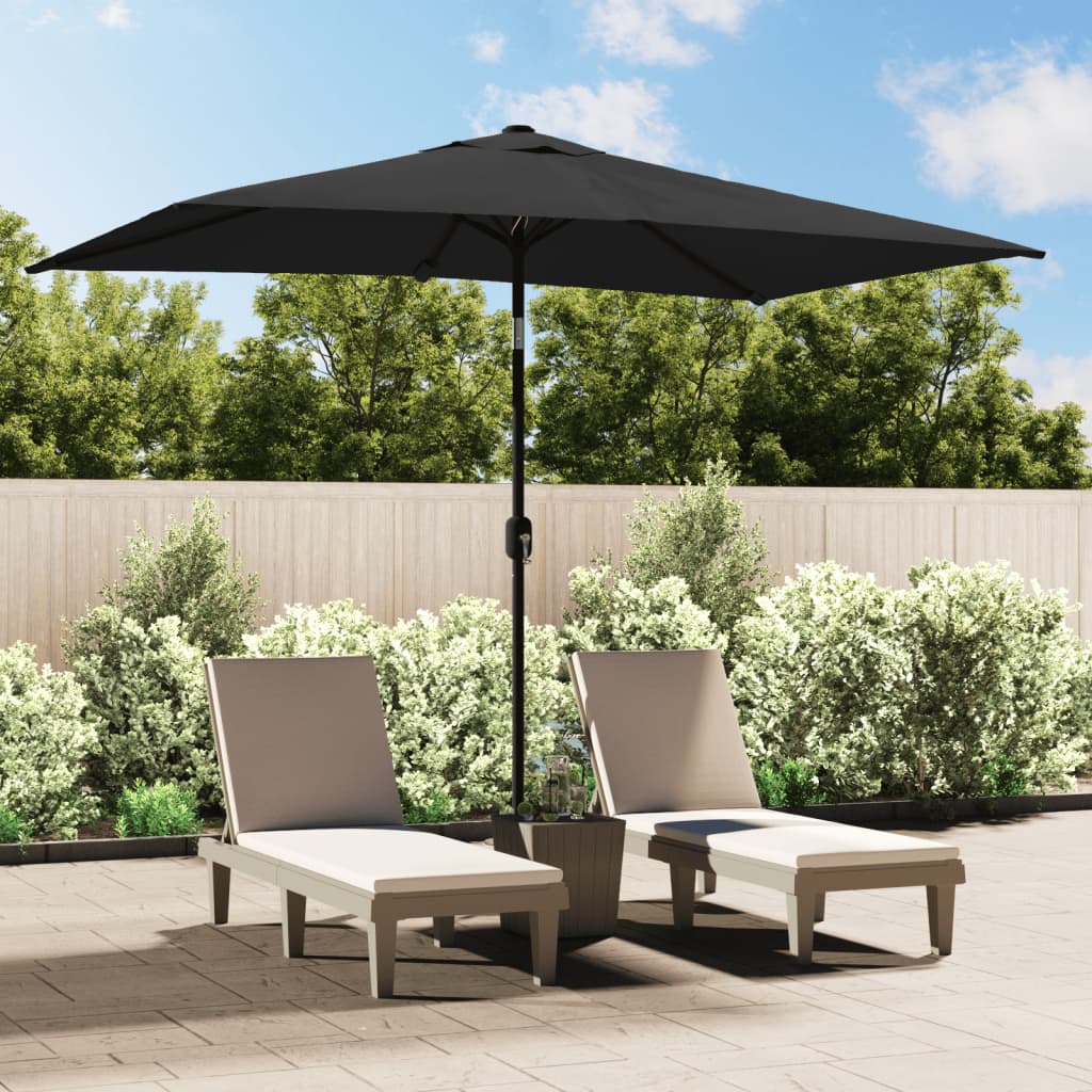 vidaXL Parasol met metalen paal 300x200 cm antraciet