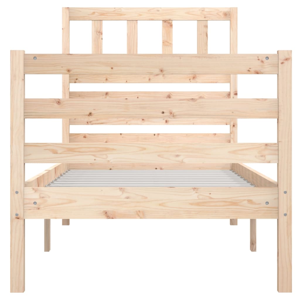 vidaXL Bedframe massief hout 75x190 cm