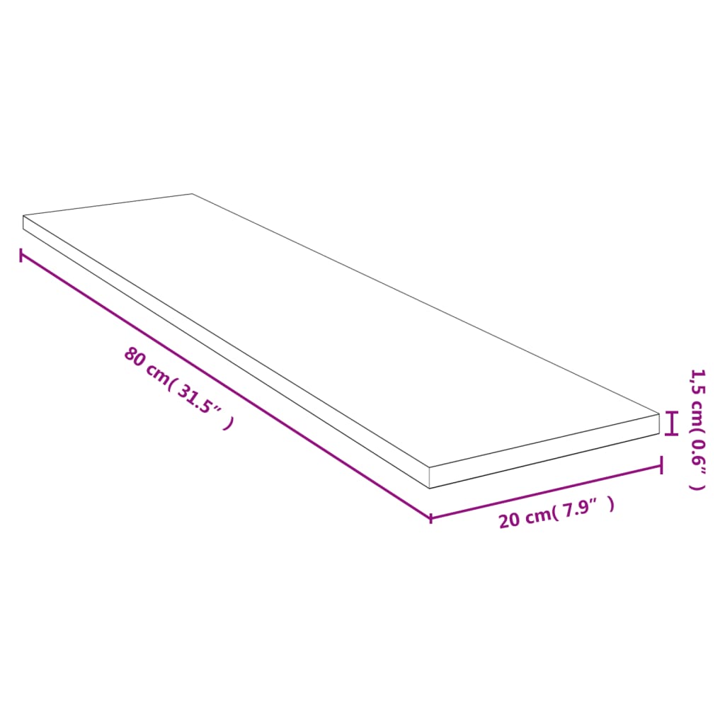 vidaXL Wandschap 80x20x1,5 cm bamboe