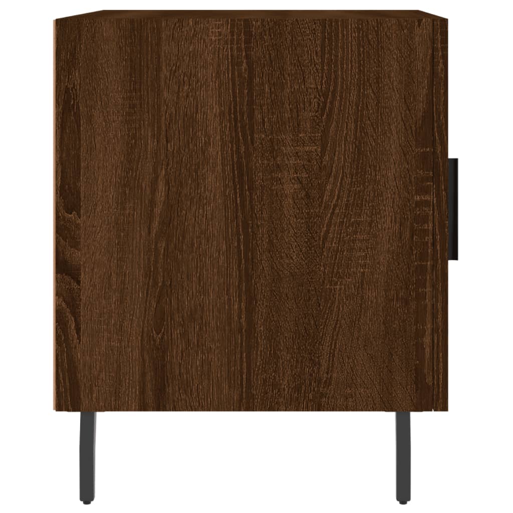 vidaXL Nachtkastjes 2 st 40x40x50 cm bewerkt hout bruin eikenkleur