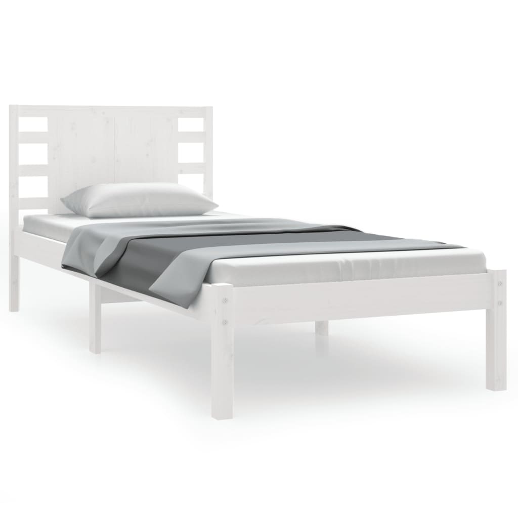 vidaXL Bedframe zonder matras massief grenenhout wit 140x200 cm