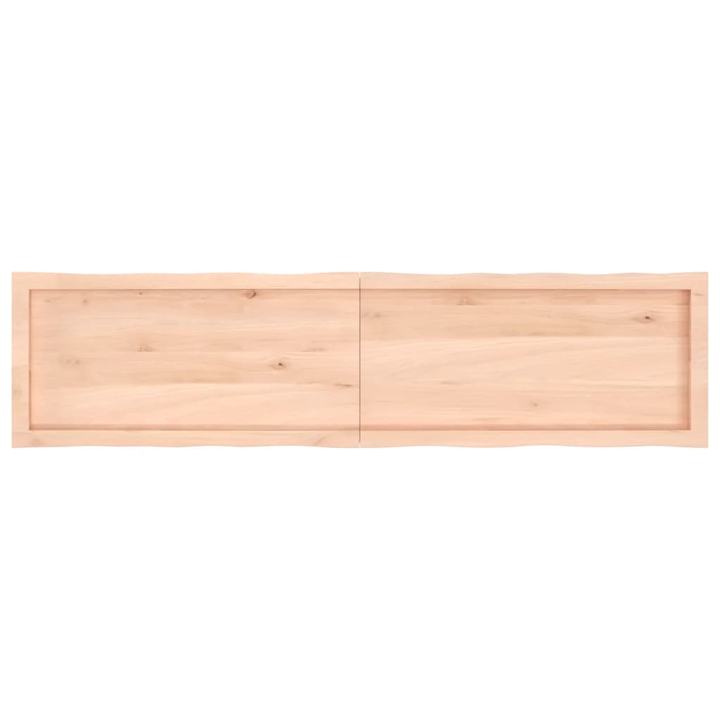 vidaXL Tafelblad natuurlijke rand 160x40x(2-4) cm massief eikenhout