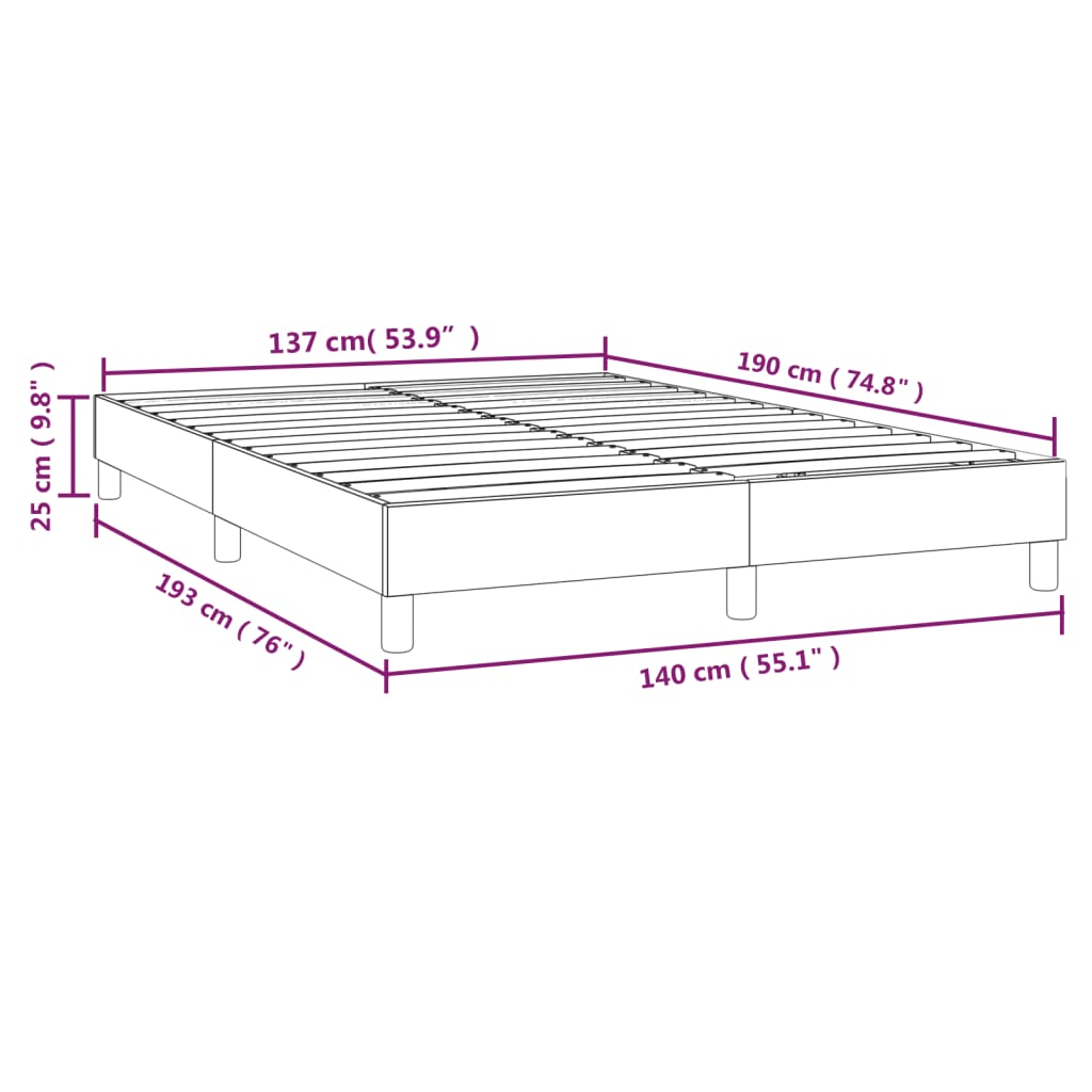 vidaXL Bedframe fluweel donkergroen 140x190 cm