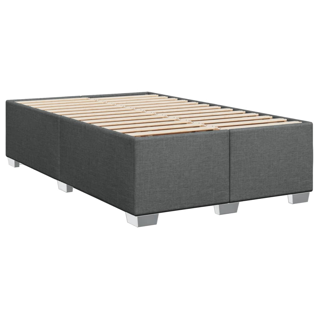 vidaXL Boxspring met matras stof donkergrijs 120x190 cm