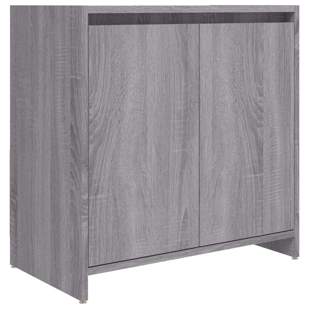 vidaXL Badkamerkast 60x33x61 cm bewerkt hout grijs sonoma eikenkleurig