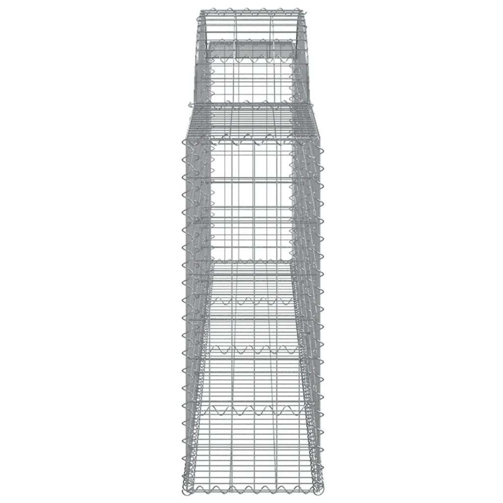 vidaXL Schanskorven 11 st gewelfd 300x30x80/100 cm ijzer