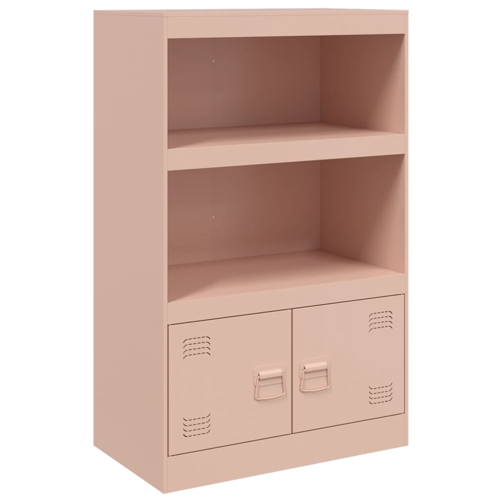 vidaXL Dressoir 67x39x107 cm staal roze