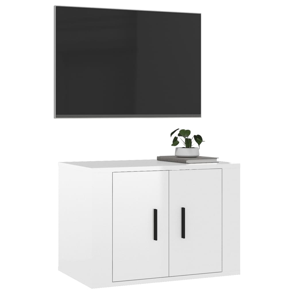 vidaXL Tv-wandmeubel 57x34,5x40 cm hoogglans wit