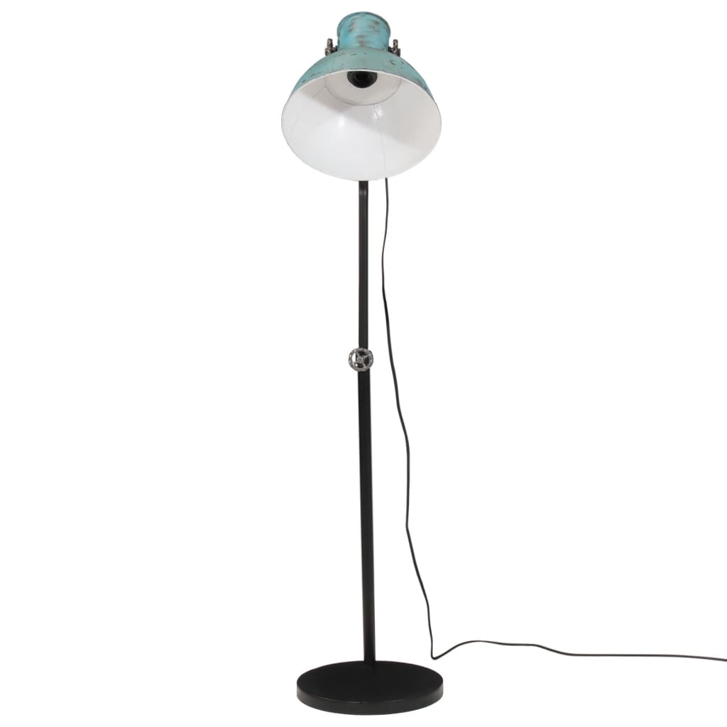 vidaXL Vloerlamp 25 W E27 30x30x90/150 cm verweerd blauw