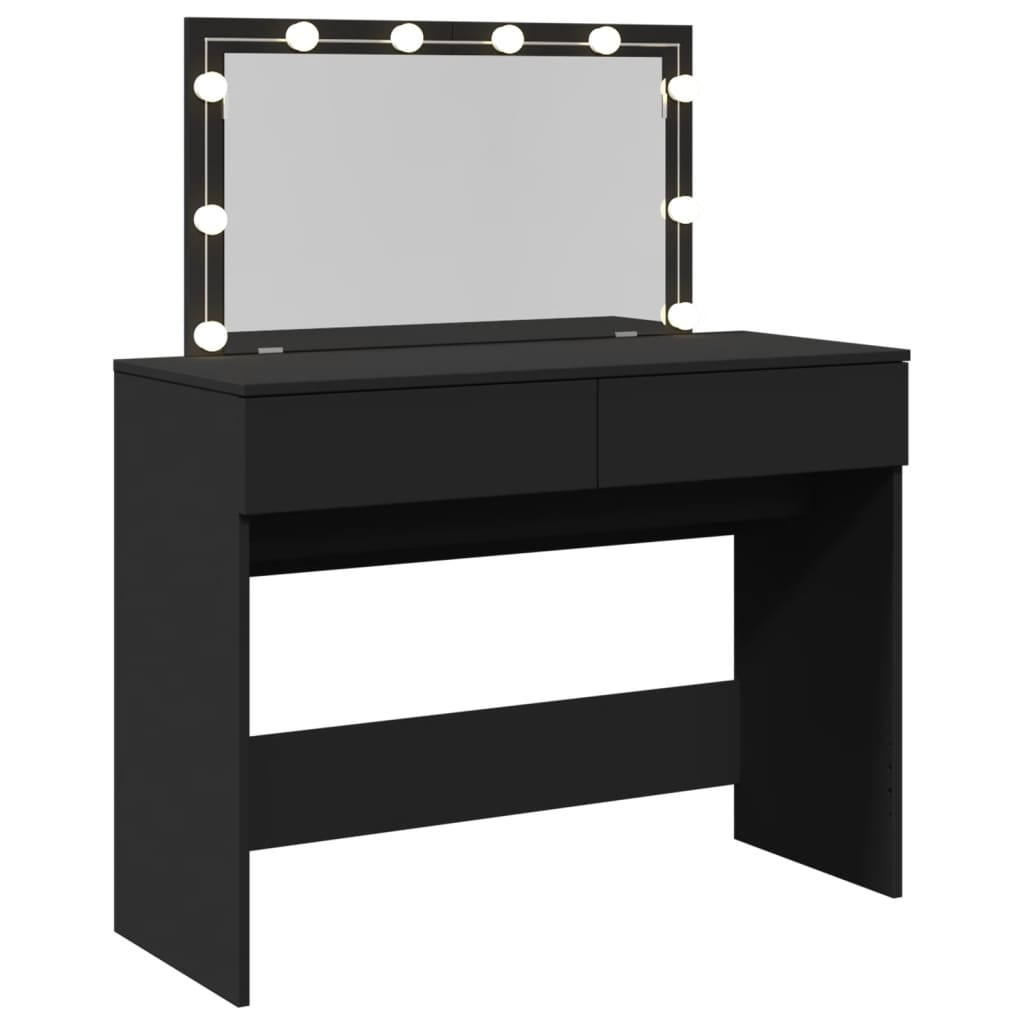 vidaXL Kaptafel met LED-verlichting 100x40x120 cm zwart