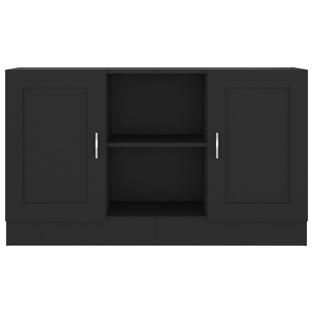 vidaXL Dressoir 120x30,5x70 cm bewerkt hout zwart