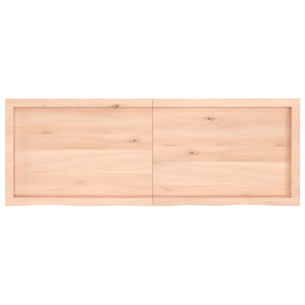 vidaXL Tafelblad 140x50x(2-6) cm onbehandeld massief eikenhout