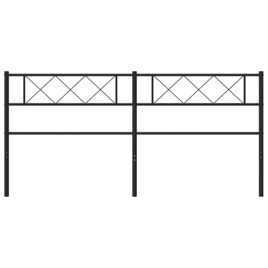 vidaXL Hoofdbord 180 cm metaal zwart