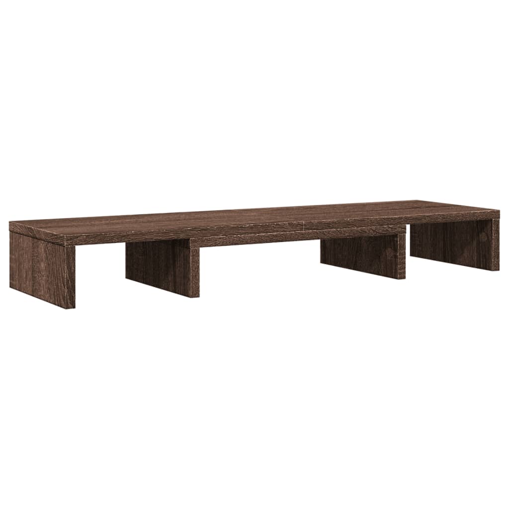 vidaXL Monitorstandaard verstelbaar 80x24x10,5 cm hout bruin eiken