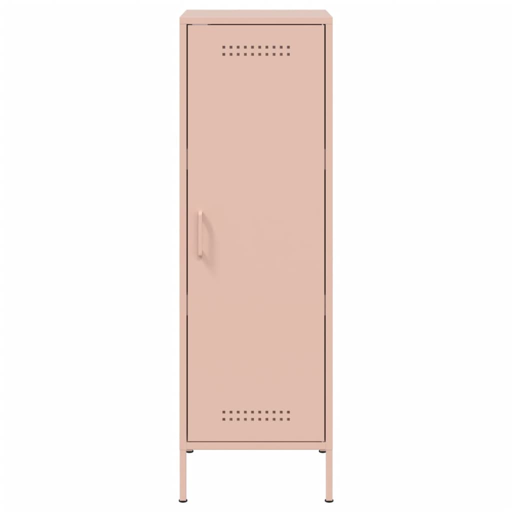 vidaXL Hoge kast 36x39x113 cm staal roze