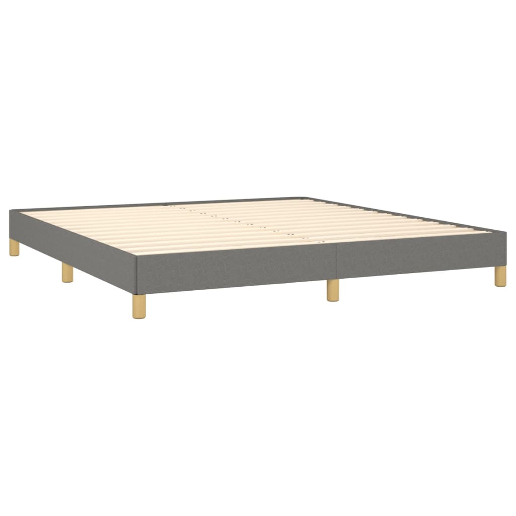 vidaXL Bedframe zonder matras stof donkergrijs 180x200 cm