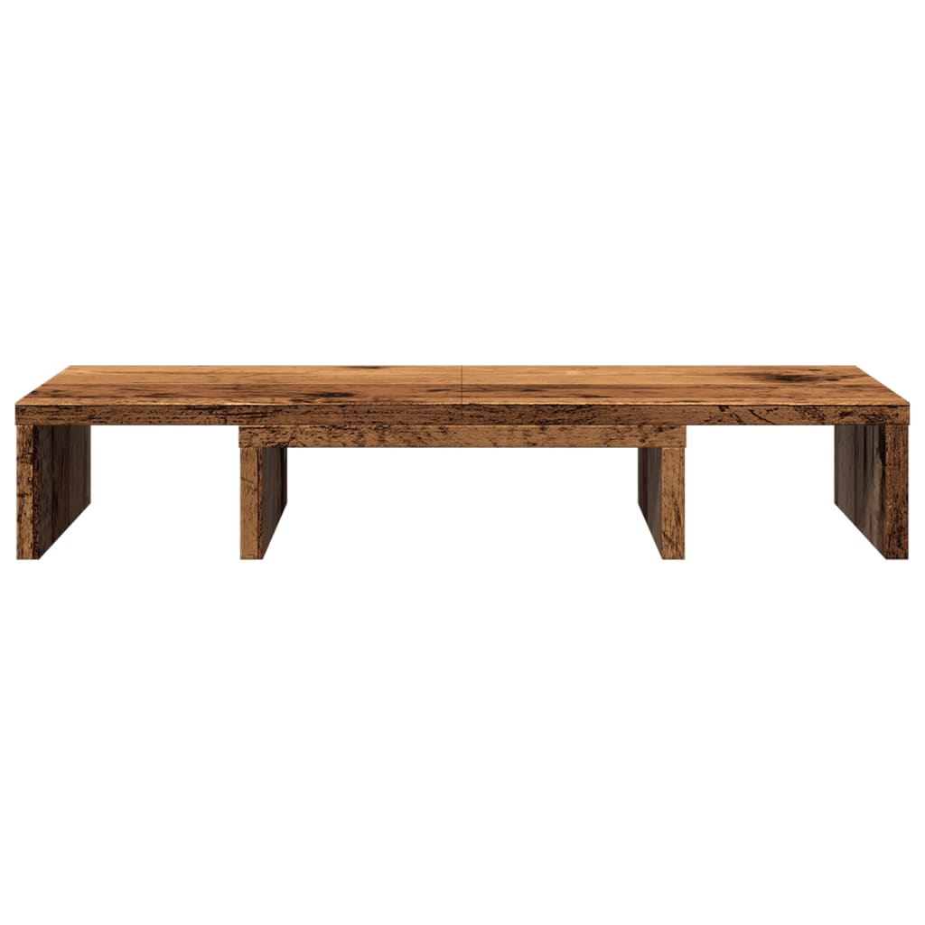 vidaXL Monitorstandaard verstelbaar 60x24x10,5 cm hout oud houtkleurig