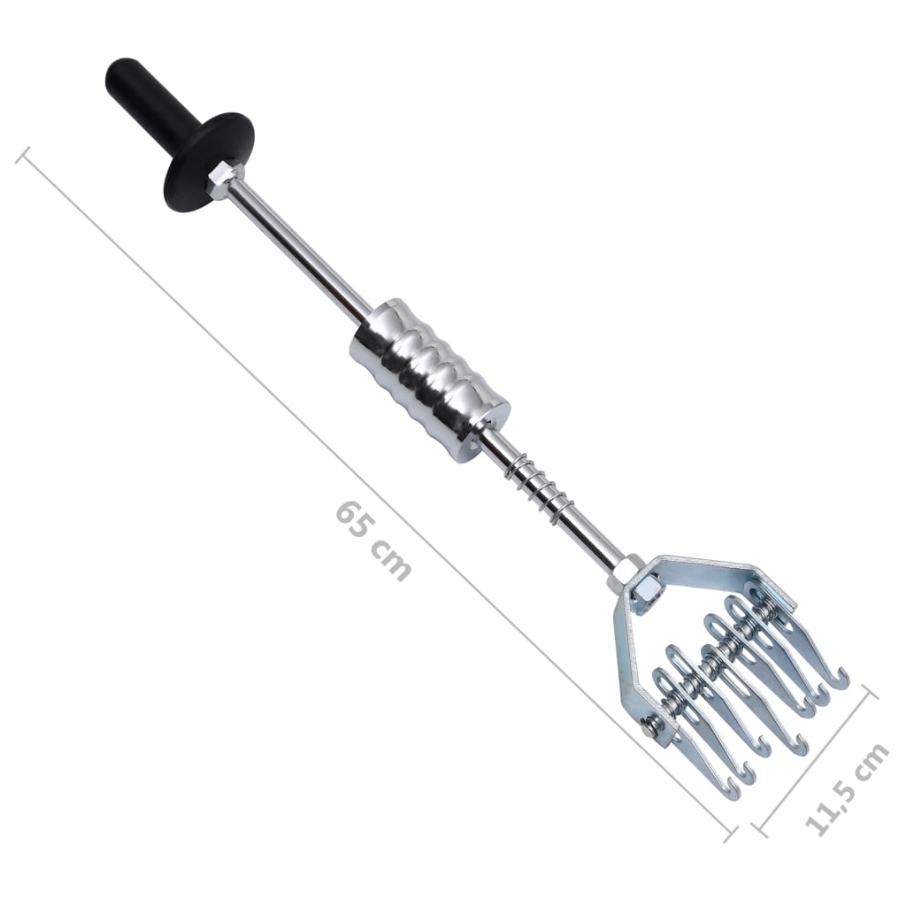 vidaXL Schuifhamer met multiklauw 65 cm koolstofstaal