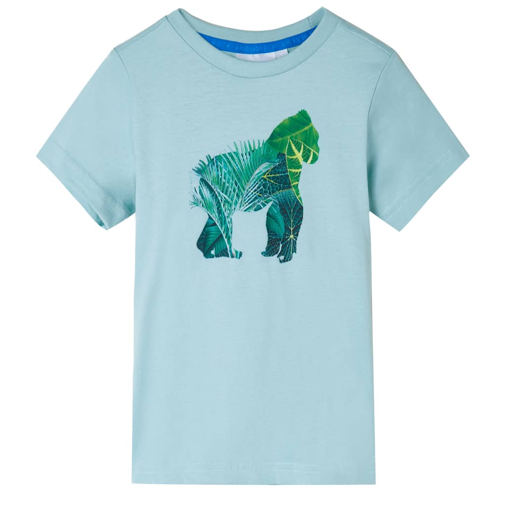 Kindershirt 140 lichtzeeblauw