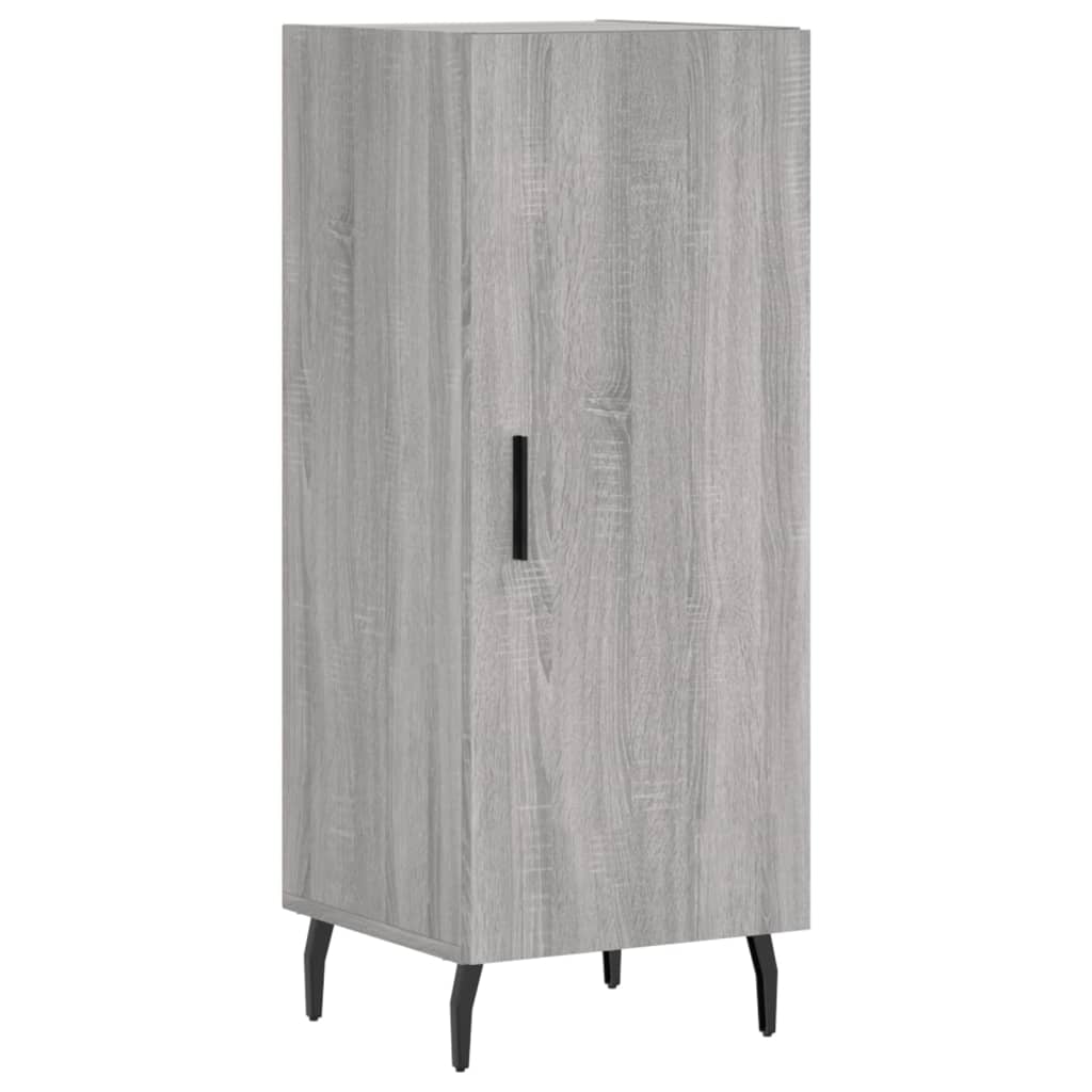 vidaXL Hoge kast 34,5x34x180 cm bewerkt hout grijs sonoma eikenkleurig