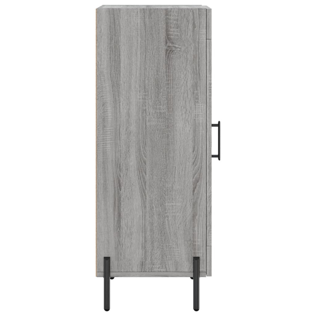 vidaXL Dressoir 34,5x34x90 cm bewerkt hout grijs sonoma eikenkleurig