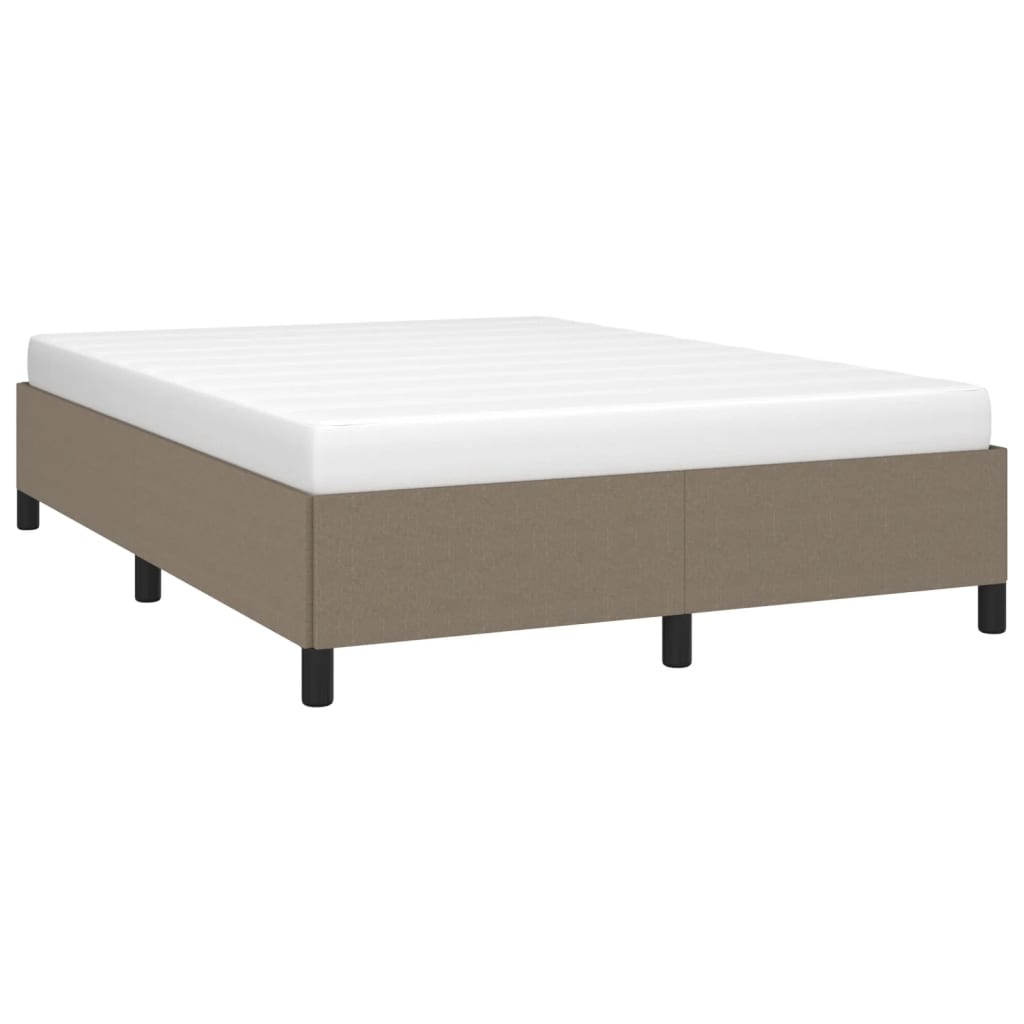 vidaXL Bedframe zonder matras stof taupe 140x190 cm