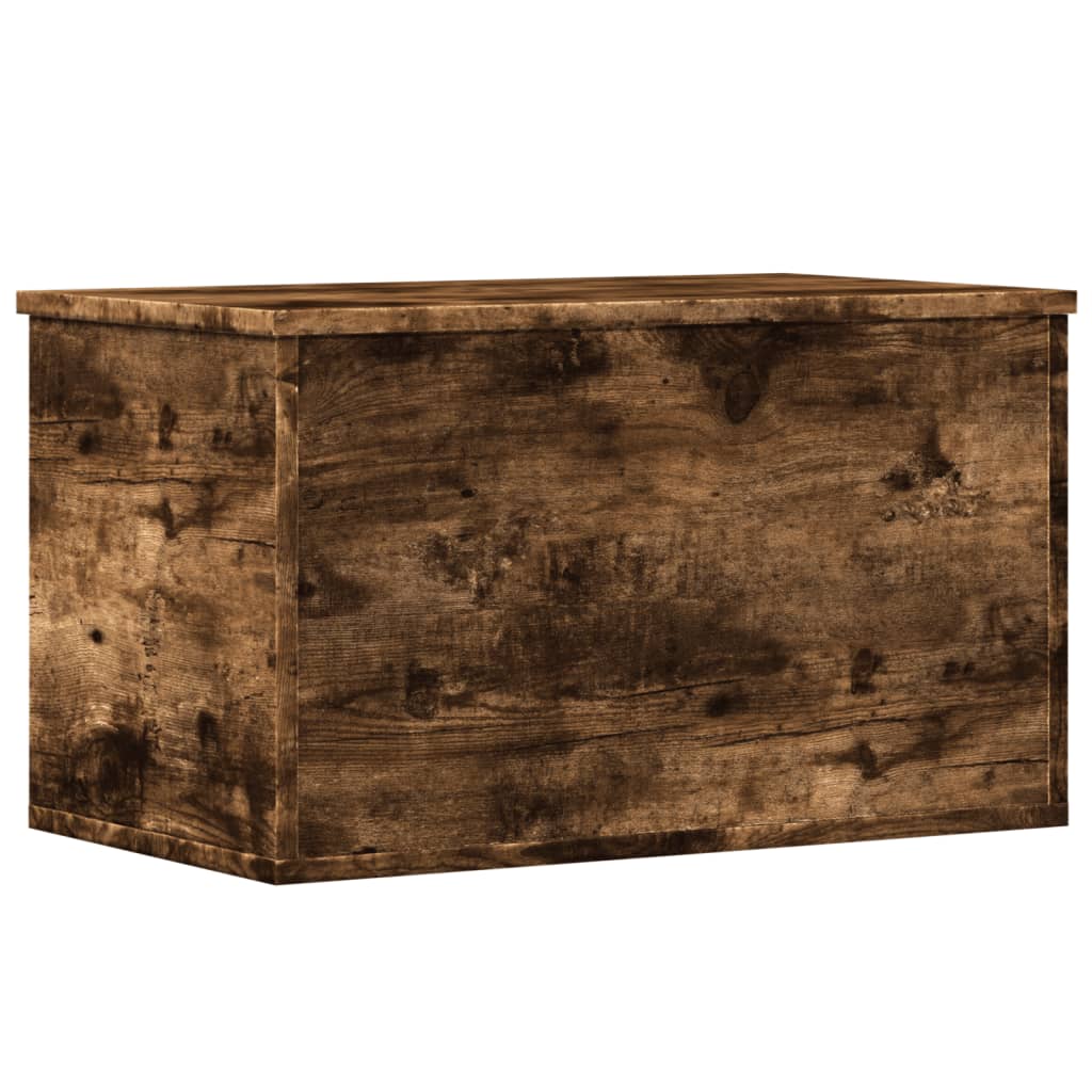 vidaXL Opbergbox 60x35x35 cm bewerkt hout gerookt eikenkleurig