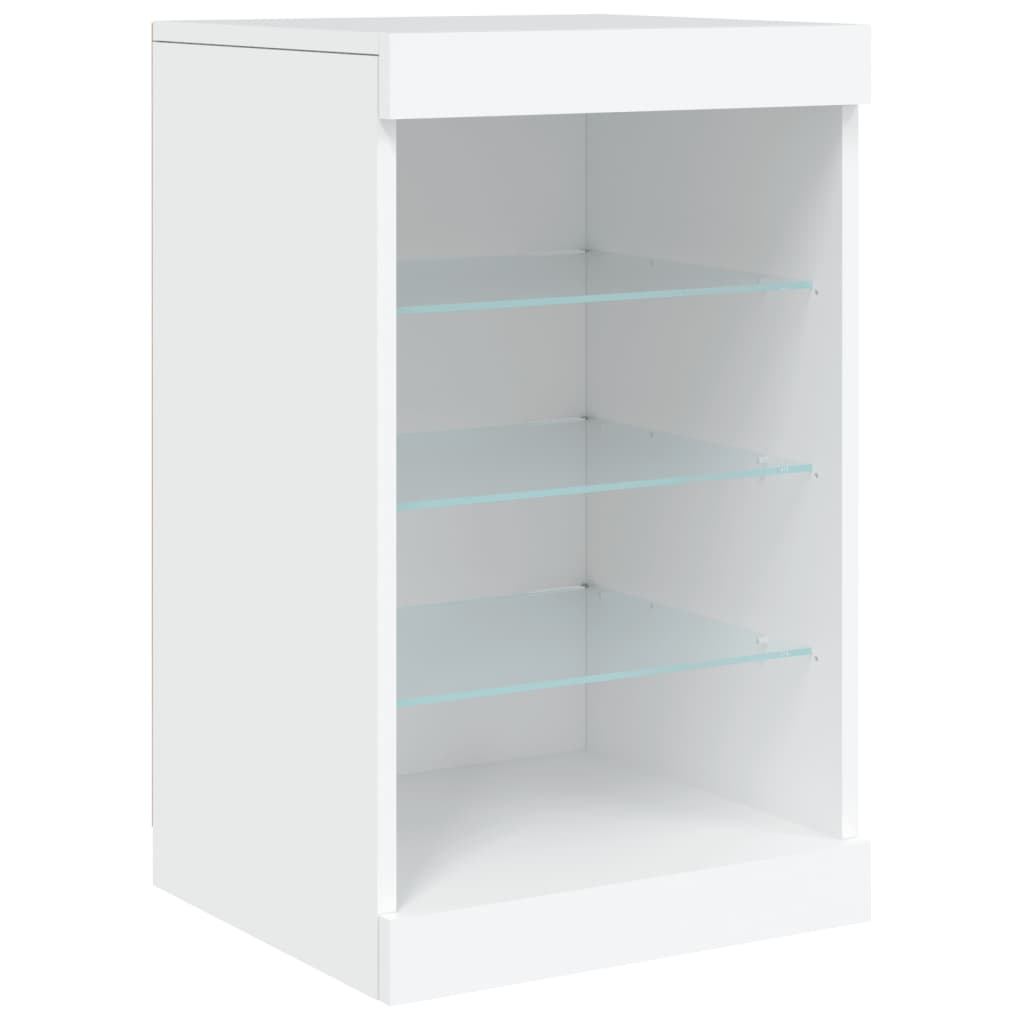 vidaXL Dressoir met LED-verlichting 164x37x67 cm wit