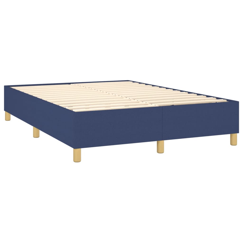 vidaXL Bedframe stof blauw 140x200 cm