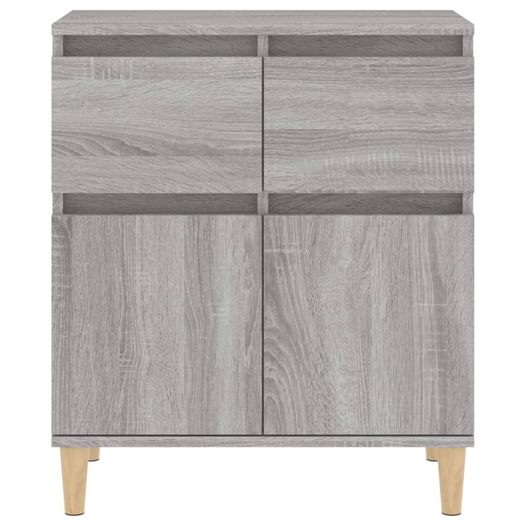 vidaXL Dressoir 60x35x70 cm bewerkt hout grijs sonoma eikenkleurig