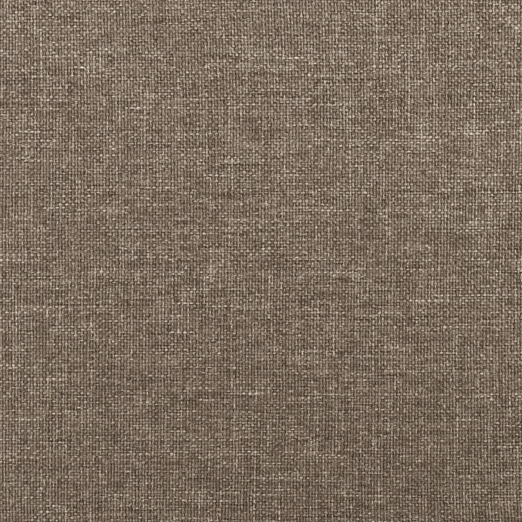 vidaXL Hoofdbord met randen 147x16x118/128 cm stof taupe