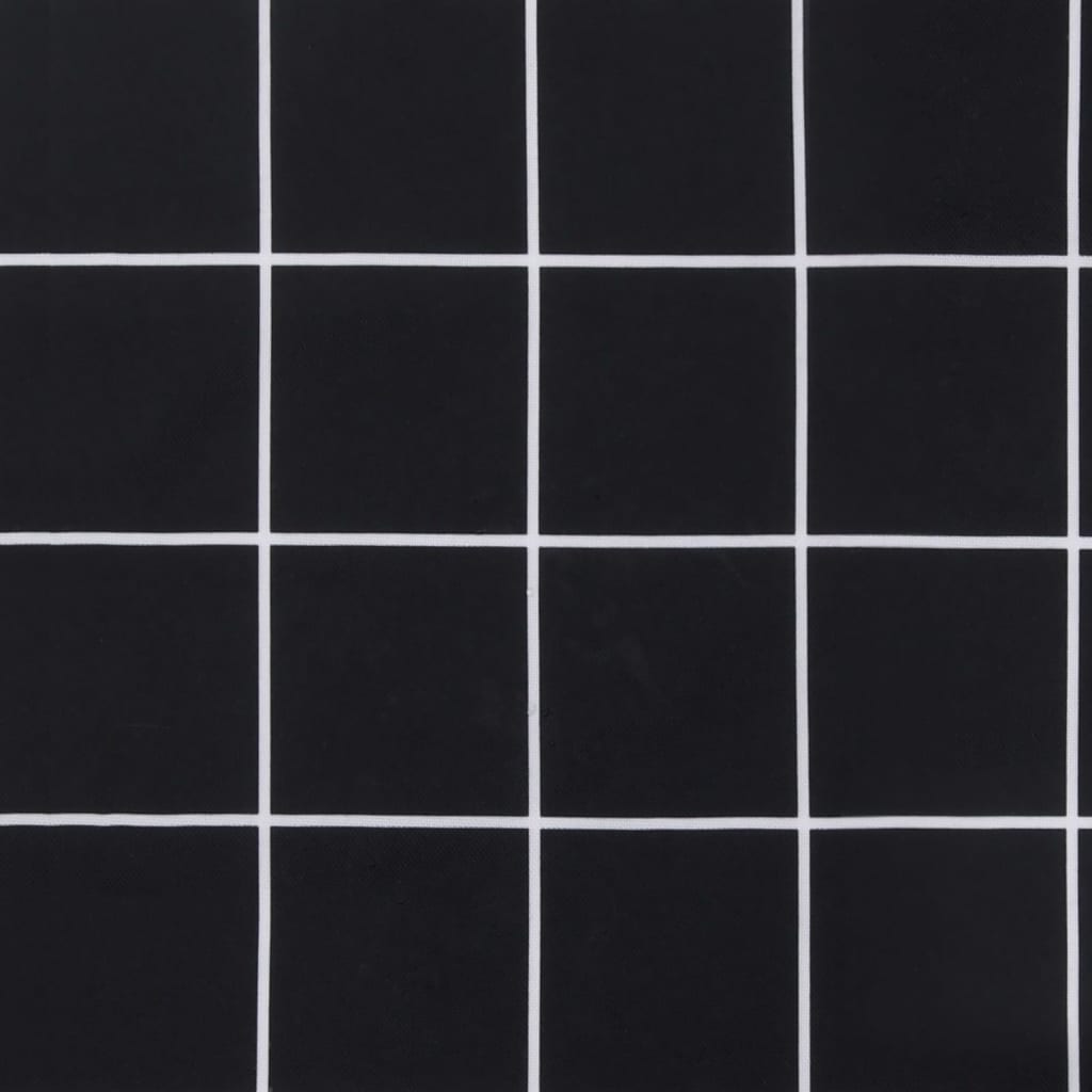 vidaXL Palletkussen ruitpatroon 80x80x12 cm stof zwart