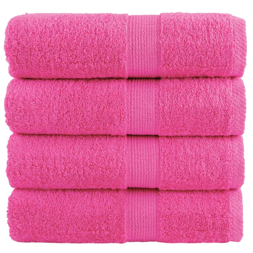 vidaXL Gastendoekjes SOLUND 4 st 600 g/m² 30x30 cm roze